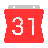 google calendar icon red